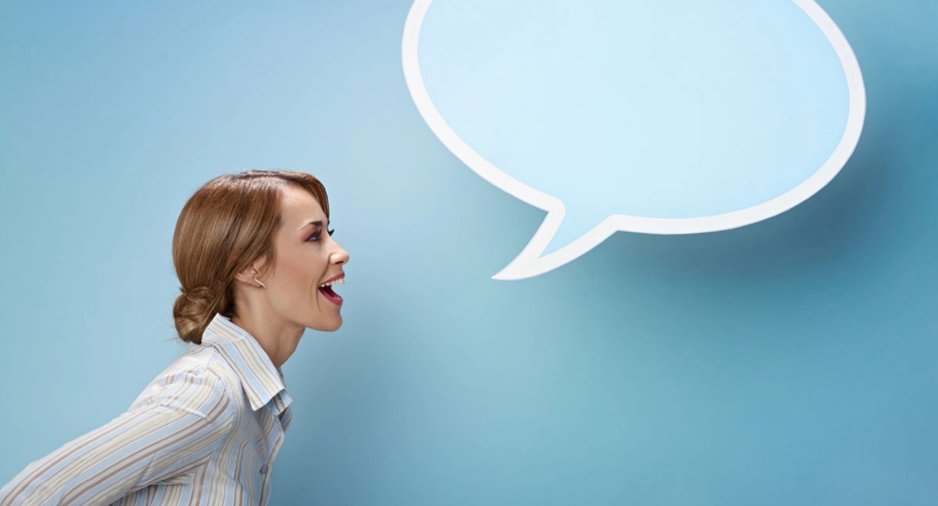 A person is illustrating thought bubble