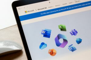 Microsoft 365 logo with other apps logos around it