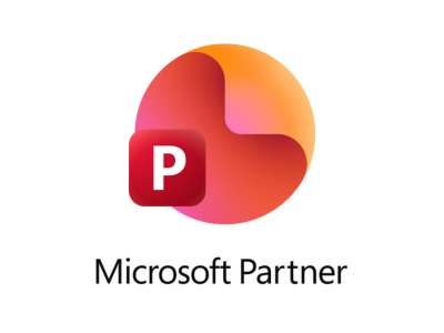 Microsoft PowerPoint new logo with Microsoft Partner written on it.